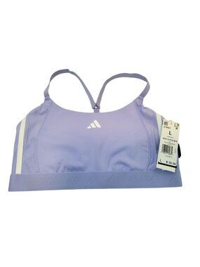 Adidas Womens Lavender Sports Bra L Tight Fit With Adjustable Straps & Stylish W